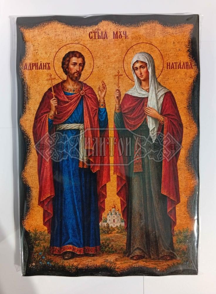Икона Свети Адриан и Наталия 20/29см.